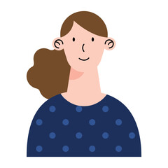 woman wearing dotted blouse