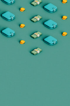 many wallets and money