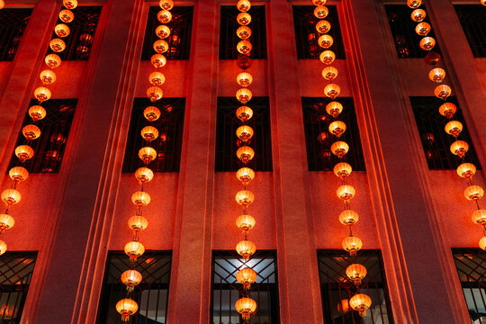 Red and old Chinese lanterns