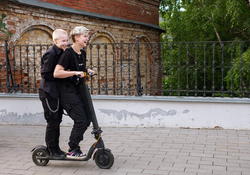 friendship: electric scooters  friends