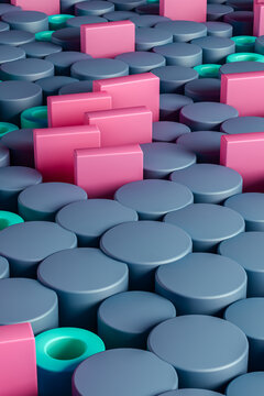 Background with colored geometric shapes