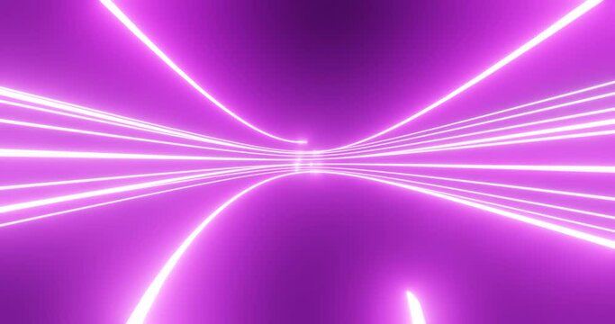3d render with purple lines in perspective