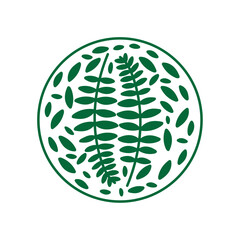 circular seal with leafs