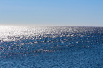 Sparkling calm sea in Gaspé, QC, Canada