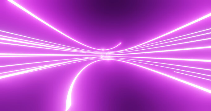 Render with purple lines in perspective