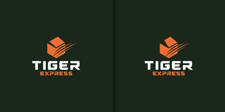 logistics tiger logo vector design - Powered by Adobe