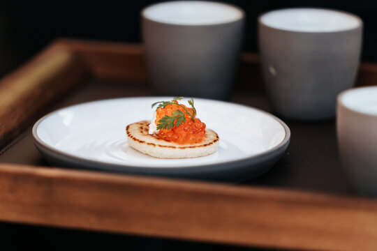 Luxury caviar snack