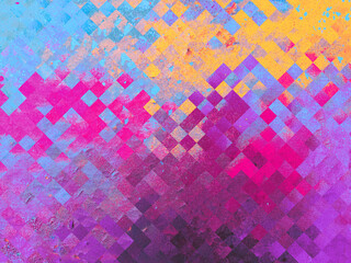 Pixelated mosaic glitch background, pattern