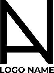 AN initials monogram logo design