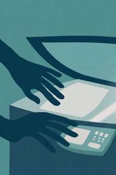 Using the photocopier illustration