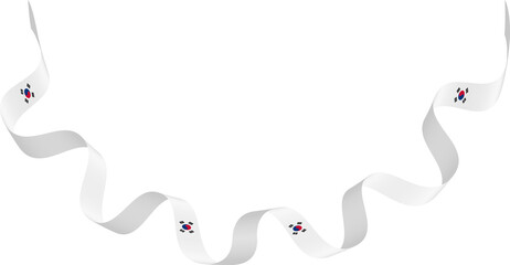 South korea flag ribbon decoration
