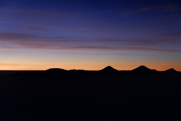 sunset over the desert