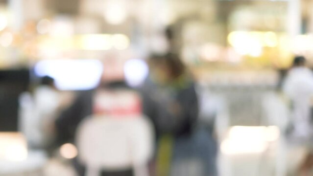 Blur people walking in a shopping mall. HD