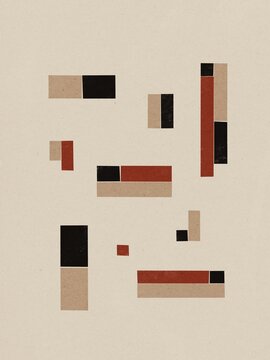 abstract poster of squares and rectangles