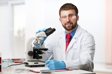 Professional Doctors Doing Monkeypox Research in a Modern Laboratory. Lab Experiments in Clinic...