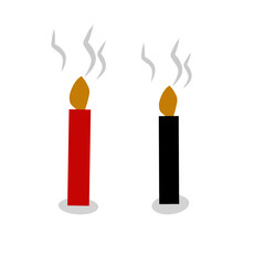 candle lighting vector illustration