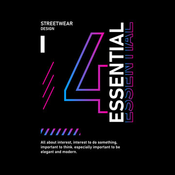 Essential streetwear design graphic for clothing, retro streetwear graphic