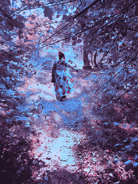 Floating through the forest