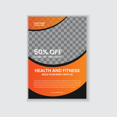 Fototapeta premium Gym fitness flyer and poster design template