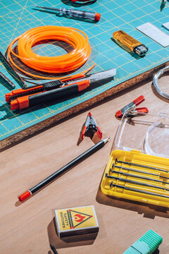 Detail of equipment and tools for engineer/technician 