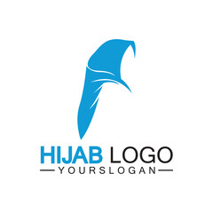 Hijab logo design vector template
