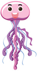 Jellyfish in cartoon style