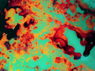 Greasy and messy oil stains from cooking