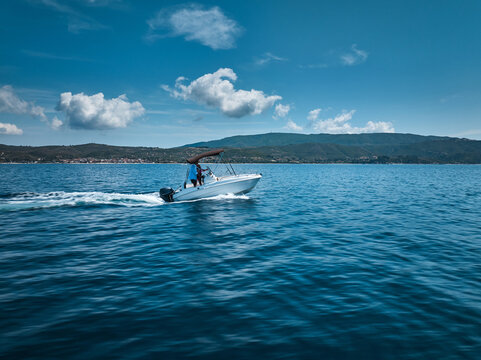 A boat trip around the shore of Greece