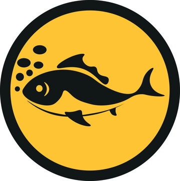 ilustración de pescado, pescar, prohibido pescar, pez mordiendo el anzuelo