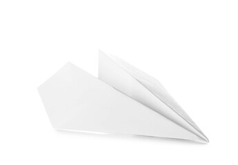 Paper plane on white background