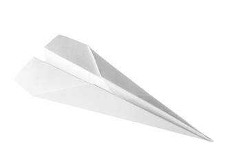 Paper plane isolated on white background