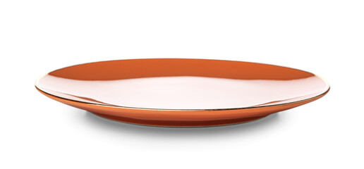 Empty ceramic plate isolated on white