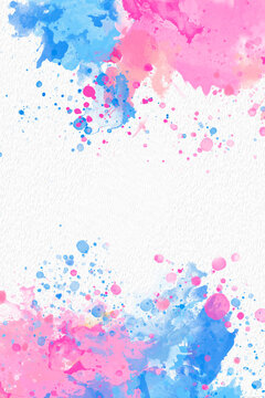 Abstract watercolor colorful design. Background, you can write your text here. © Esin Deniz