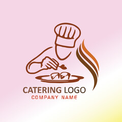 simple catering specialty restaurant logo
