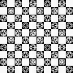 black and white square background and pattern