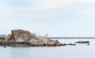 Obraz premium Shantou beach scenery on cloudy days