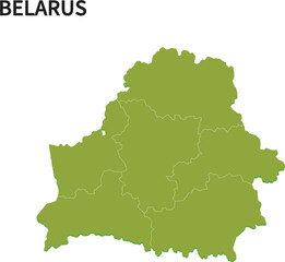 ベラルーシ/BELARUSの地域区分イラスト	