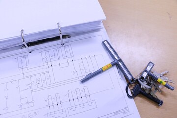 Drawing electric in switching room,Maintenance switching or mcc .