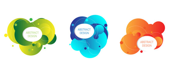 vector illustration. modern organic liquid. graphic frame design for text.