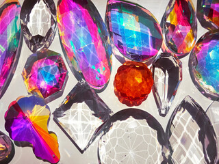 Vibrant, colorful gemstones background