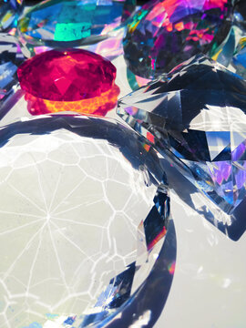 vibrant, shiny gemstones up close background