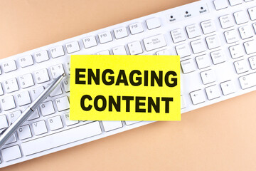 Text CONTENT IS KING text on a sticky on keyboard, business concept