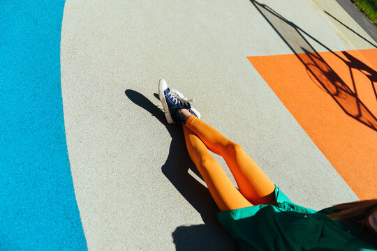 A girl on the playground.