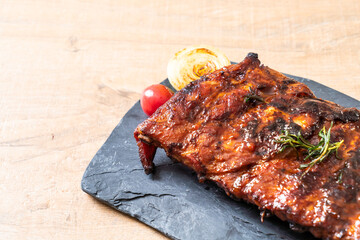 grilled barbecue ribs pork
