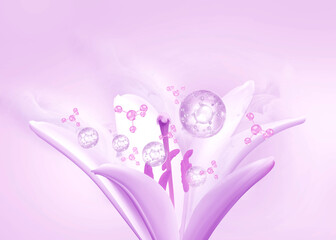 lily flowers background for cosmetics product