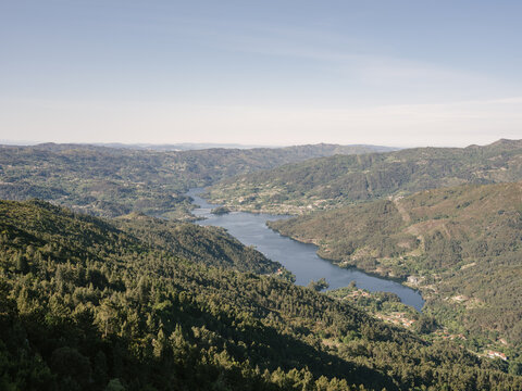 View of the river Cavado in the north of Portugal