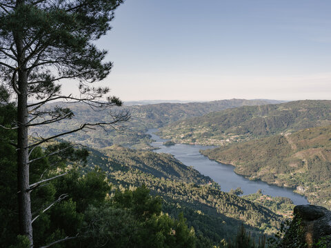 View of the river Cavado in the north of Portugal