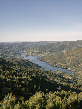 View of the river Cavado in the north of Portugal