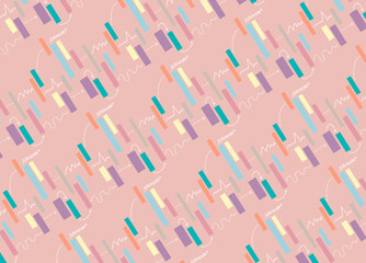 Block Pattern Design with arrows and dotted lines