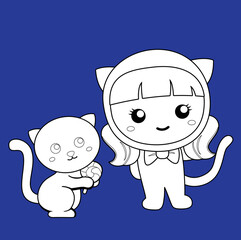 Halloween and Kids Digital Stamp